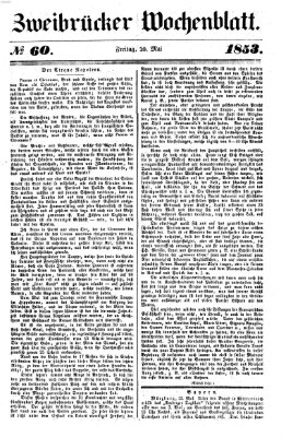 Zweibrücker Wochenblatt Freitag 20. Mai 1853