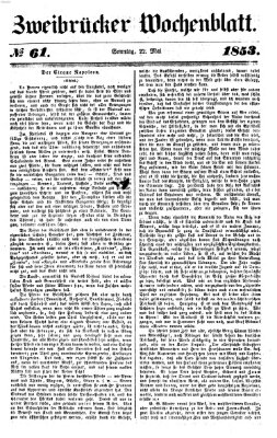 Zweibrücker Wochenblatt Sonntag 22. Mai 1853