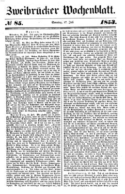 Zweibrücker Wochenblatt Sonntag 17. Juli 1853