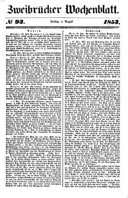 Zweibrücker Wochenblatt Freitag 5. August 1853