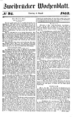 Zweibrücker Wochenblatt Dienstag 9. August 1853