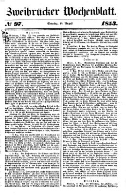 Zweibrücker Wochenblatt Sonntag 14. August 1853