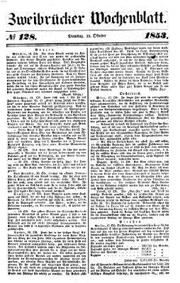 Zweibrücker Wochenblatt Dienstag 25. Oktober 1853