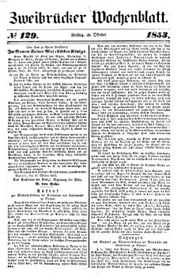 Zweibrücker Wochenblatt Freitag 28. Oktober 1853