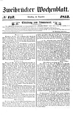 Zweibrücker Wochenblatt Dienstag 20. Dezember 1853