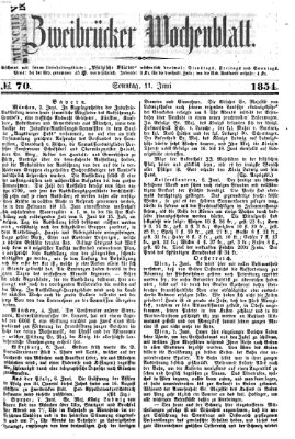 Zweibrücker Wochenblatt Sonntag 11. Juni 1854