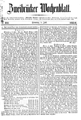 Zweibrücker Wochenblatt Sonntag 9. Juli 1854