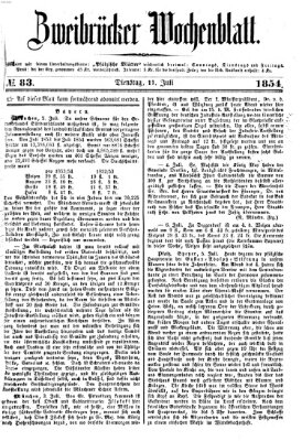 Zweibrücker Wochenblatt Dienstag 11. Juli 1854