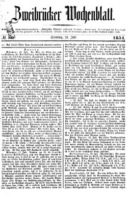 Zweibrücker Wochenblatt Sonntag 23. Juli 1854