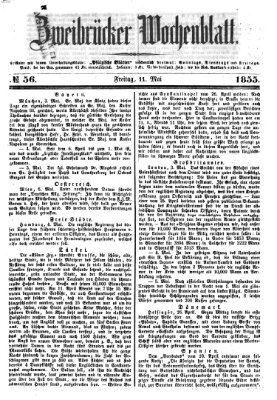 Zweibrücker Wochenblatt Freitag 11. Mai 1855