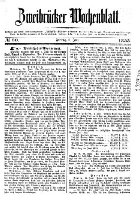 Zweibrücker Wochenblatt Freitag 6. Juli 1855