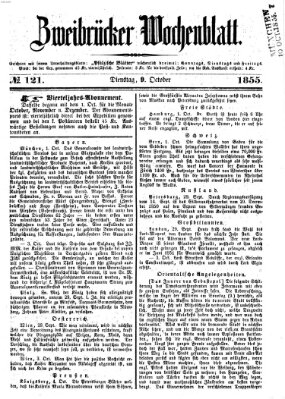 Zweibrücker Wochenblatt Dienstag 9. Oktober 1855