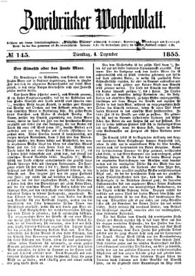 Zweibrücker Wochenblatt Dienstag 4. Dezember 1855