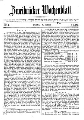 Zweibrücker Wochenblatt Dienstag 8. Januar 1856