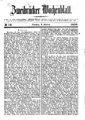 Zweibrücker Wochenblatt Dienstag 5. Februar 1856