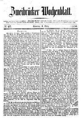 Zweibrücker Wochenblatt Sonntag 2. März 1856