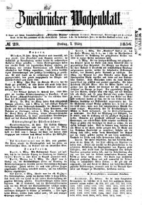 Zweibrücker Wochenblatt Freitag 7. März 1856