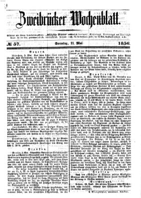 Zweibrücker Wochenblatt Sonntag 11. Mai 1856