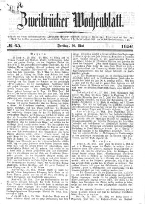 Zweibrücker Wochenblatt Freitag 30. Mai 1856