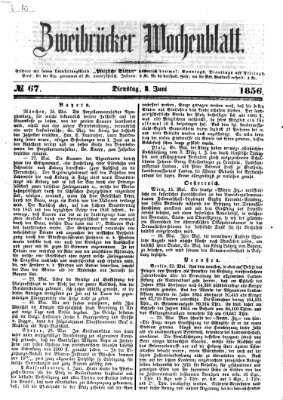 Zweibrücker Wochenblatt Dienstag 3. Juni 1856