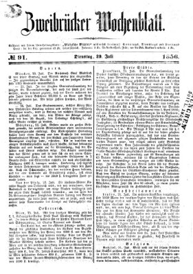 Zweibrücker Wochenblatt Dienstag 29. Juli 1856