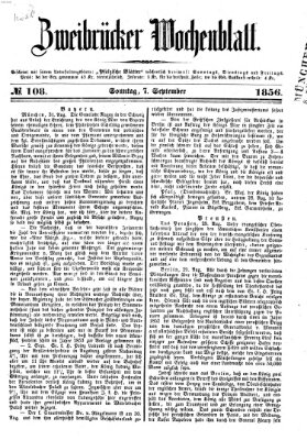 Zweibrücker Wochenblatt Sonntag 7. September 1856