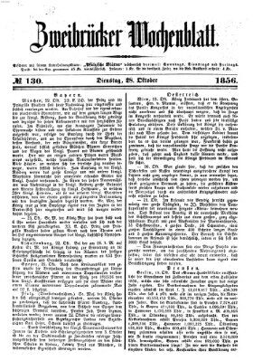 Zweibrücker Wochenblatt Dienstag 28. Oktober 1856