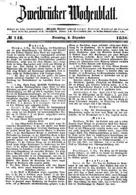 Zweibrücker Wochenblatt Dienstag 9. Dezember 1856