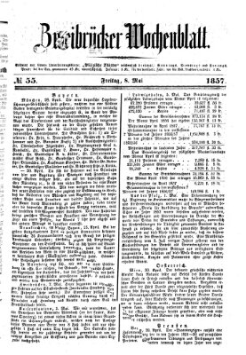 Zweibrücker Wochenblatt Freitag 8. Mai 1857