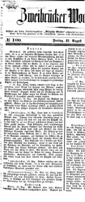 Zweibrücker Wochenblatt Freitag 21. August 1857