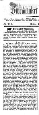 Zweibrücker Wochenblatt Freitag 2. Oktober 1857