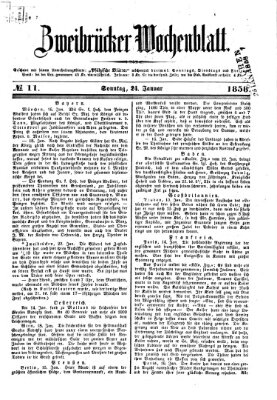 Zweibrücker Wochenblatt Sonntag 24. Januar 1858