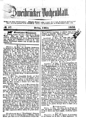 Zweibrücker Wochenblatt Freitag 26. März 1858