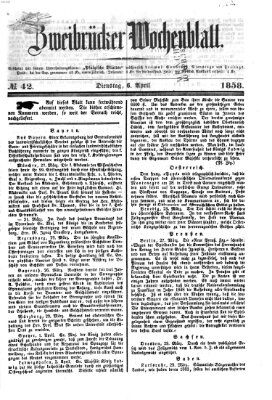 Zweibrücker Wochenblatt Dienstag 6. April 1858