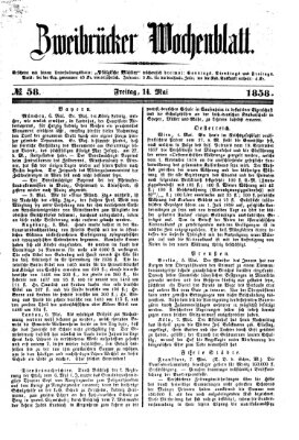 Zweibrücker Wochenblatt Freitag 14. Mai 1858