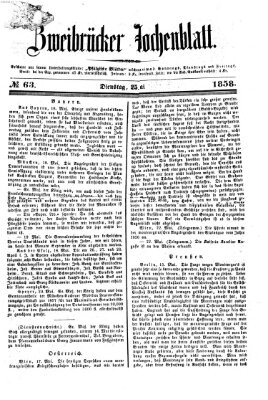 Zweibrücker Wochenblatt Dienstag 25. Mai 1858