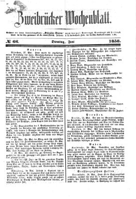 Zweibrücker Wochenblatt Dienstag 1. Juni 1858