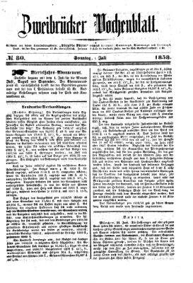 Zweibrücker Wochenblatt Sonntag 4. Juli 1858