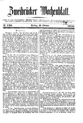 Zweibrücker Wochenblatt Freitag 29. Oktober 1858