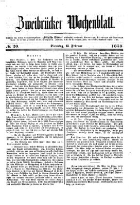 Zweibrücker Wochenblatt Dienstag 15. Februar 1859