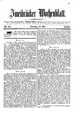 Zweibrücker Wochenblatt Dienstag 10. Mai 1859