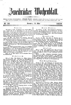 Zweibrücker Wochenblatt Sonntag 15. Mai 1859