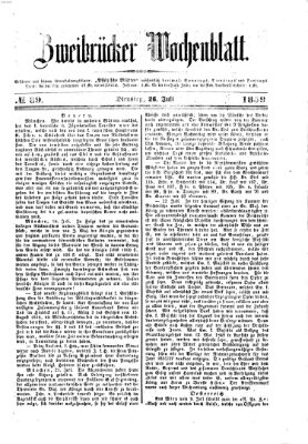 Zweibrücker Wochenblatt Dienstag 26. Juli 1859