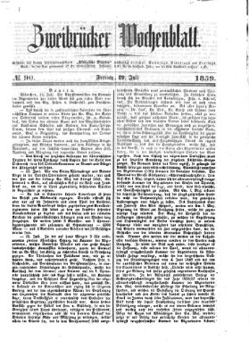 Zweibrücker Wochenblatt Freitag 29. Juli 1859