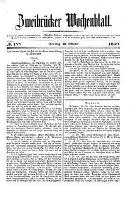 Zweibrücker Wochenblatt Sonntag 23. Oktober 1859