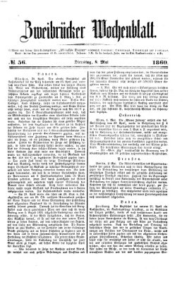 Zweibrücker Wochenblatt Dienstag 8. Mai 1860