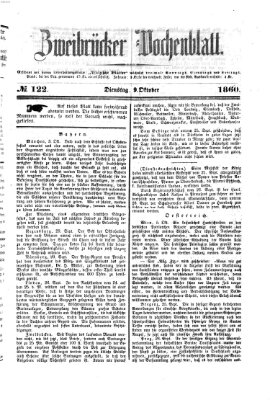 Zweibrücker Wochenblatt Dienstag 9. Oktober 1860