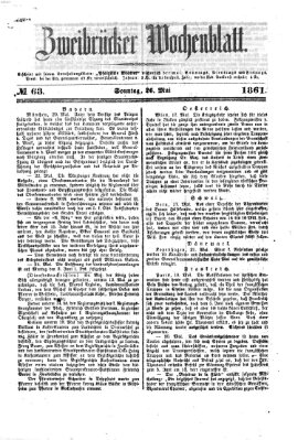 Zweibrücker Wochenblatt Sonntag 26. Mai 1861