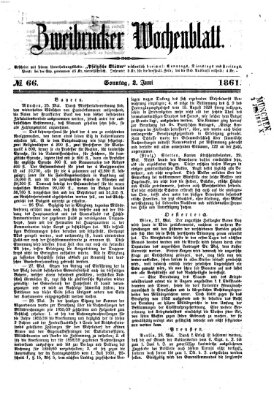 Zweibrücker Wochenblatt Sonntag 2. Juni 1861