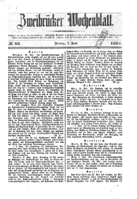 Zweibrücker Wochenblatt Freitag 7. Juni 1861